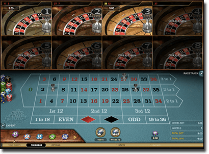 Microgaming multi-wheel roulette at All Slots Casino